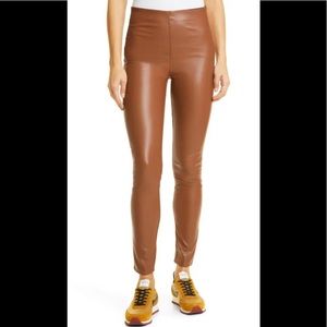 Rag & Bone Nina Faux Leather Pull On Skinny in Cognac NWT Large